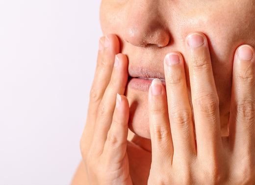damaged skin on face